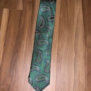 Private Stock Green paisley tie